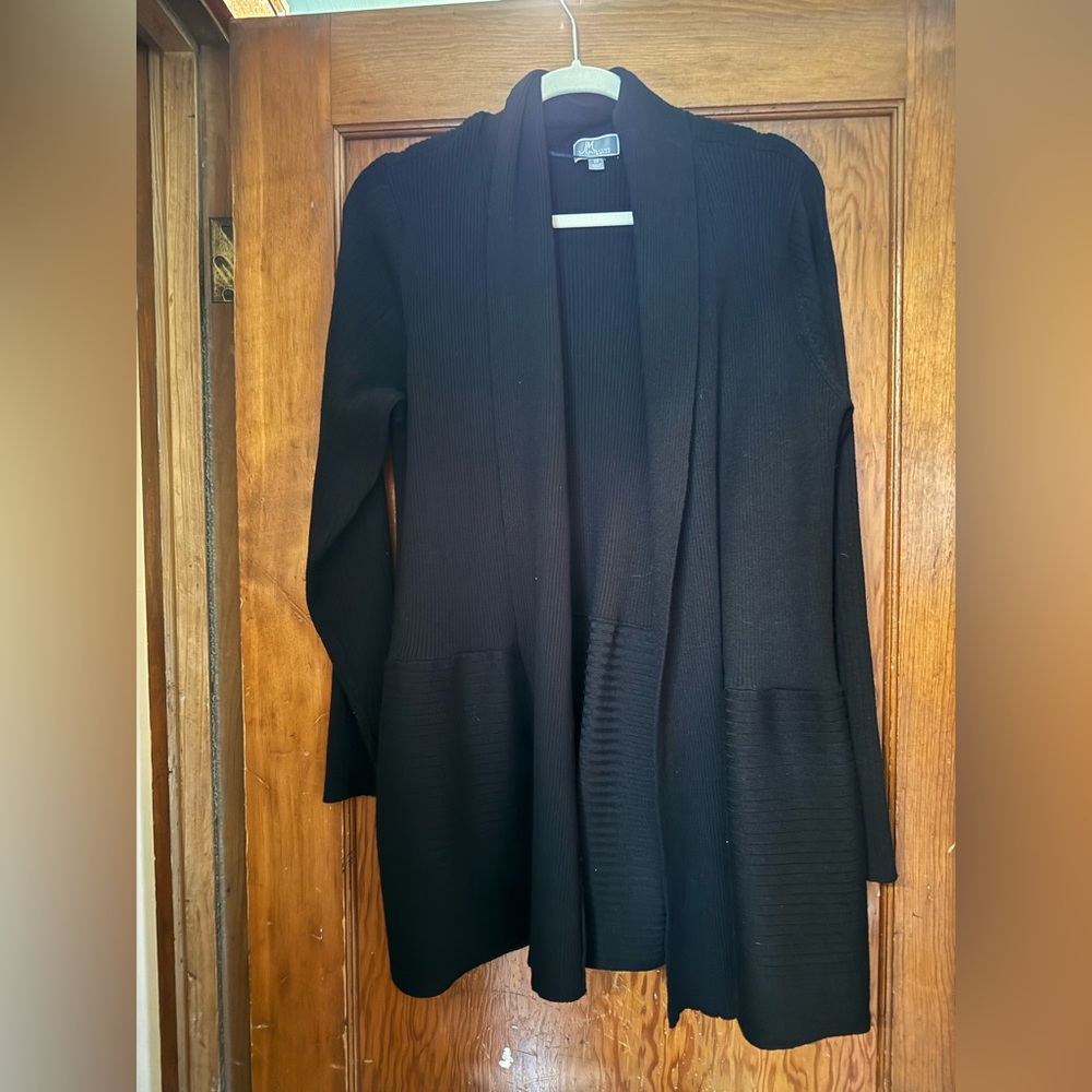 JM Collection Black Sweater Cardigan
